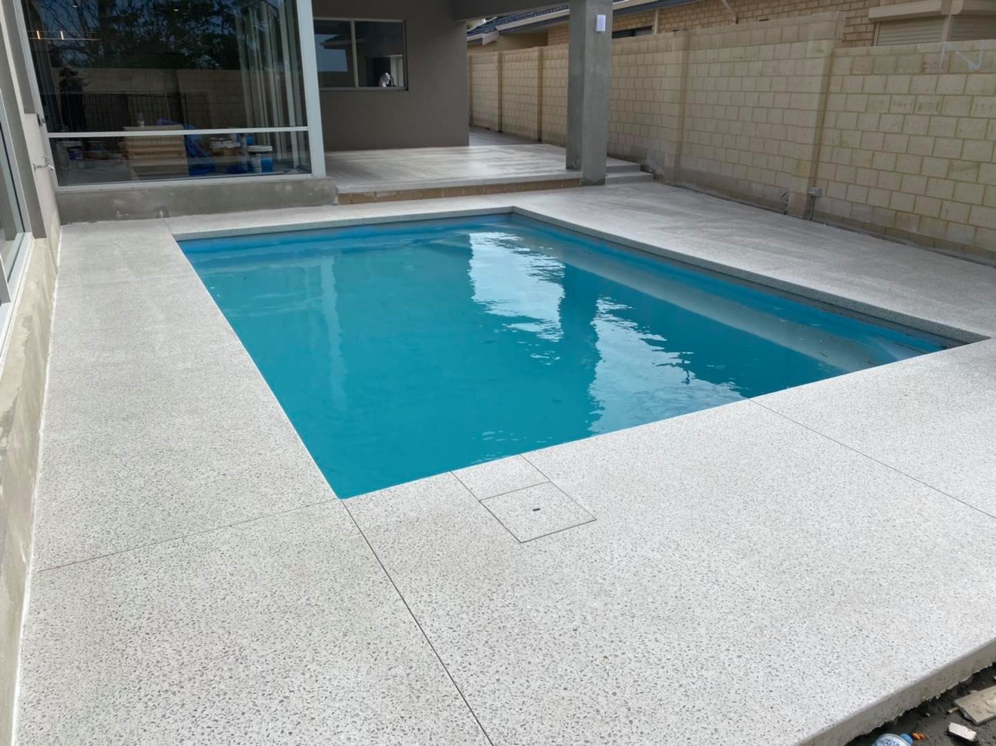 concrete pool surround Hobart